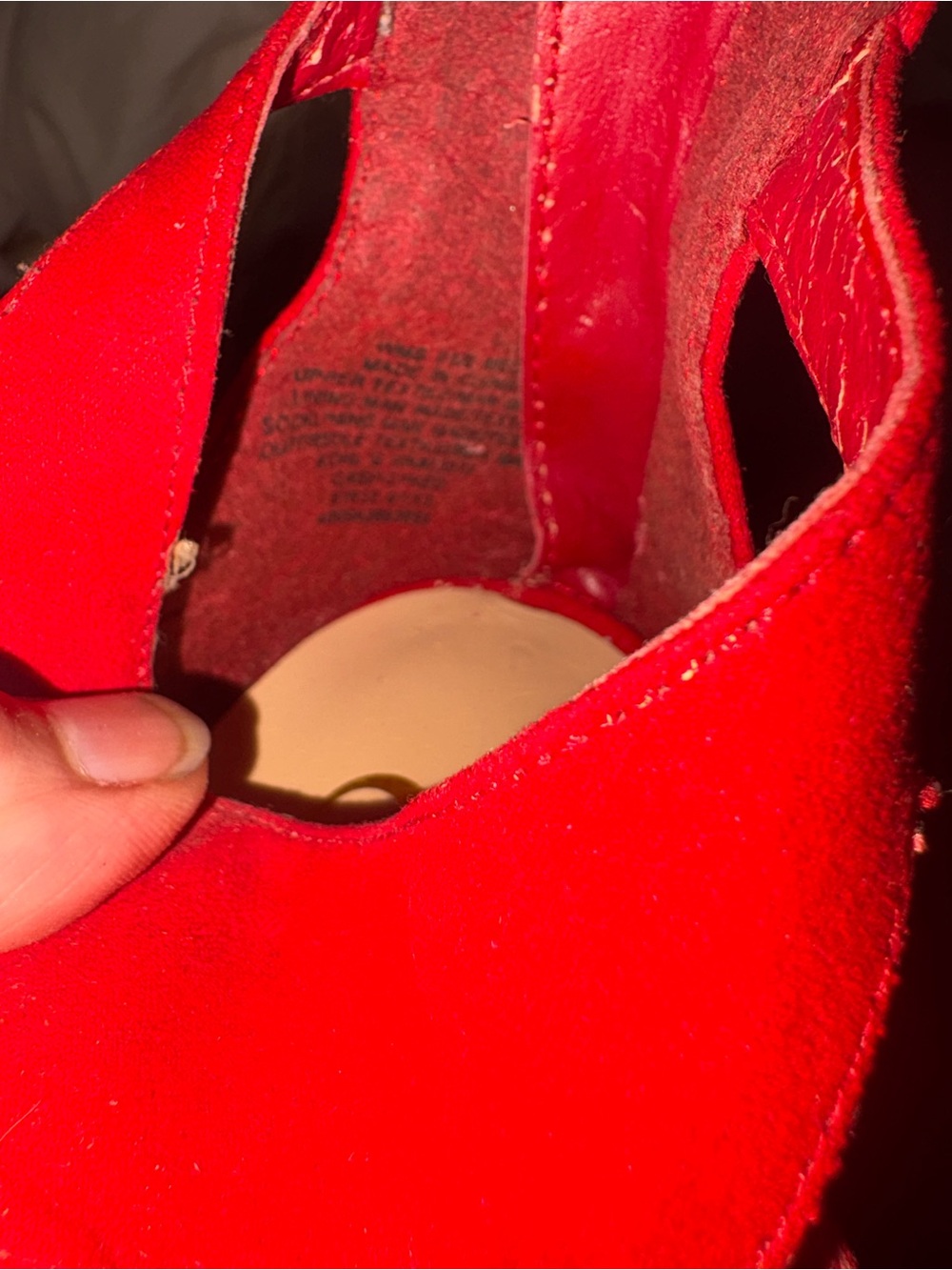 Candie's Red Strappy High Heel Sandals - Picture 5 of 5